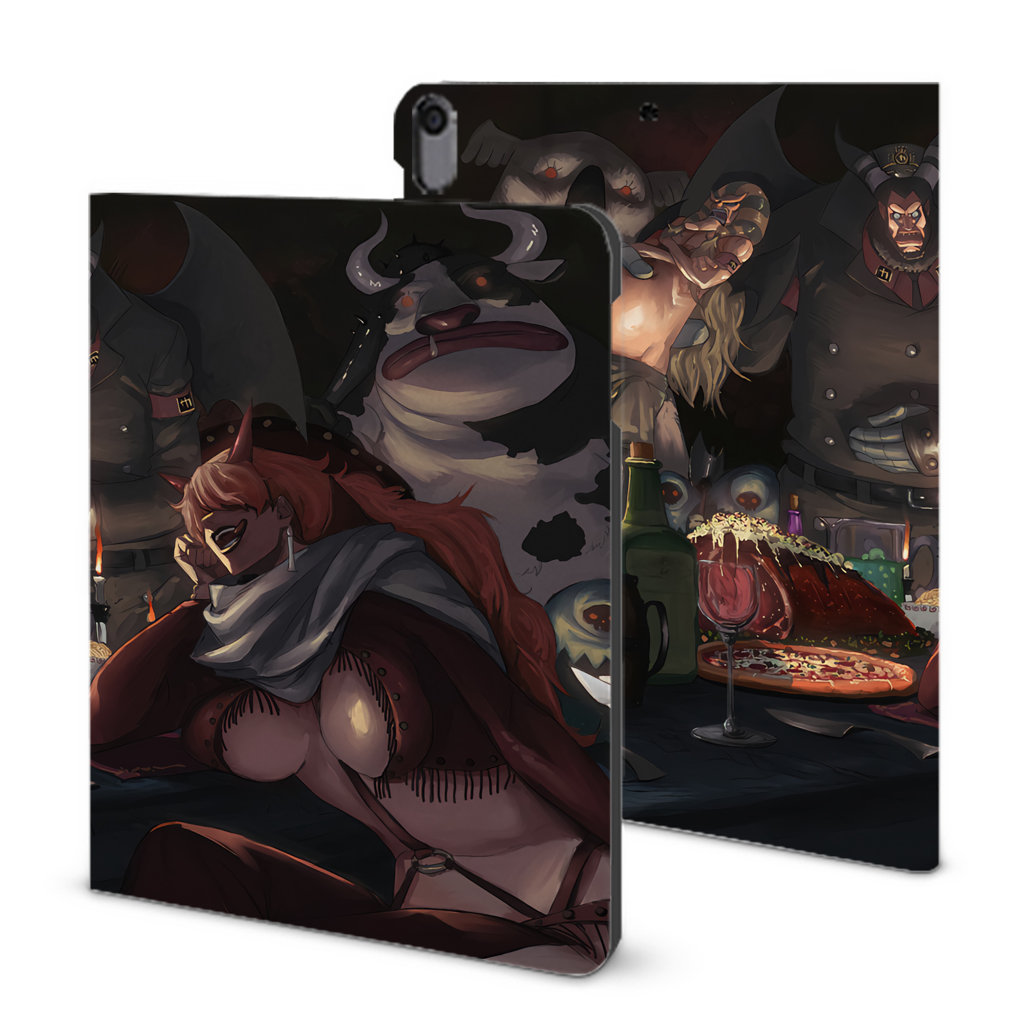 ワンピース ONE PIECE IPad ケース ブック型 PUレザー TPU 耐衝撃 軽量 薄型 ペン収納なし 全面保護 IPad 各モデル対応